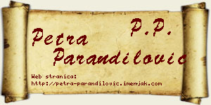 Petra Parandilović vizit kartica